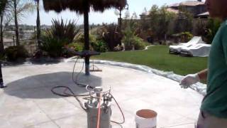 Concrete Polymer quotSprayTopquot Demo from LIQUID ROQ [upl. by Dream]