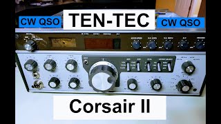 TenTec Corsair II 💥 TenTec Paddle 💥 XCountry 10Meter CW QSO [upl. by Aspasia]