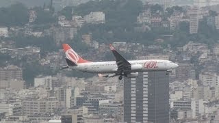 Aeroporto Santos Dumont Aviões Pousando Decolando GOL TAM AZUL VARIG WEBJET AVIANCA [upl. by Florry]