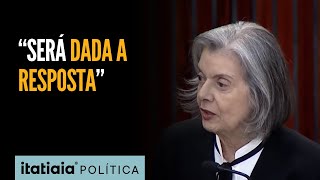 CÁRMEN LÚCIA DIZ QUE JUSTIÇA DARÁ RESPOSTA A TARCÍSIO APÓS DENÚNCIAS FEITAS POR BOULOS [upl. by Siuoleoj]