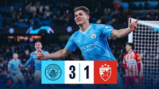 HIGHLIGHTS ALVAREZ STARS AS CITY START CHAMPIONS LEAGUE DEFENCE WITH WIN  Man City 31 Red Star [upl. by Rees]