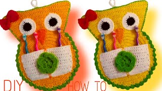 Búho PORTACEPILLOS tejido a CROCHET paso a paso 🥰 [upl. by Perkin666]