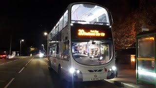 Thrash  First Essex Route 20  Volvo B9TL Wright Eclipse Gemini II  BJ12VXC 36219 [upl. by Inaluahek108]