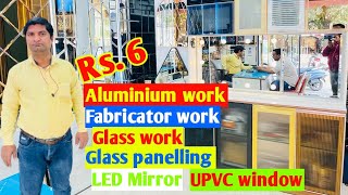 UPVC Window Aluminium window kitchen profile Door glass panelling mirrorall aluminium work [upl. by Leodora]