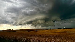 Maryville Missouri INCREDIBLE Severe Thunderstorm  Wall Cloud amp Hail 4K September 24th 2024 [upl. by Swor284]