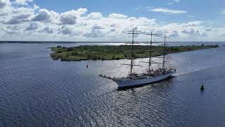 Dar Młodzieży wypływa z The Tall Ships Races 2024 Szczecin [upl. by Ames]