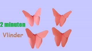 Hoe vouw ik een simpele origami vlinder  IN 2 MINUTEN [upl. by Ginger]