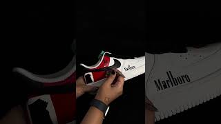 ASMR Tênis Nike Air Force customizado McLaren mclaren asmrvideo asmsounds custom sneakerhead [upl. by Meares]