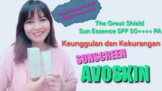 REVIEW SUNSCREEN AVOSKIN  THE GREAT SHIELD SPF 50PA [upl. by Petronia]