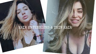 CLIP IN Hair Extensions For Thin Hair 🌻 [upl. by Pellet]