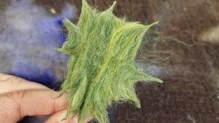 Needle Felted Realistic Holly Leaf [upl. by Aronal640]