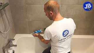 How To Silicone Seal a Bath Using Geocel Trade Mate Sanitary Seal [upl. by Rafaela689]