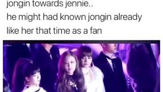 Kai Gets Pushed Towards Jennie SBS Gayo 2017 [upl. by Ario]