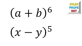 DESARROLLO DE BINOMIOS CON EXPONENTES 5 Y 6 [upl. by Kelleher]