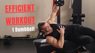 INTENSE Lateral Deltoid workout with 1 dumbbell [upl. by Ahsiema]