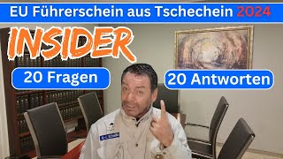 EU Führerschein Tschechien und deine 20 Fragen  alle Antworten vom Insider HansDieter Schwing [upl. by Yrrehs]