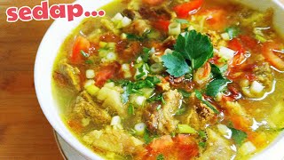 Resep soto daging sapi kuah bening sedap [upl. by Notlimah600]