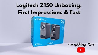 Logitech Z150 Unboxing First Impressions amp Test [upl. by Eecyaj]