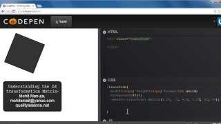 Css tutorial Understanding the 2D transformation matrix [upl. by Calv]