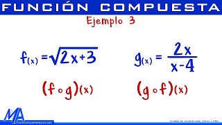 Función compuesta  Ejemplo 3 [upl. by Marlene]