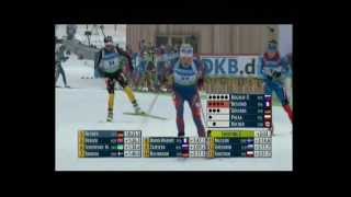 Biathlon WM in Ruhpolding 2012 Verfolgung der Damen [upl. by Nosnirb]