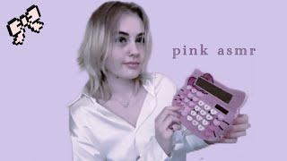 pink asmr 🎀 hk charms amp beads chocolate purse pink lemonade makeup fabric scratching [upl. by Aretak]