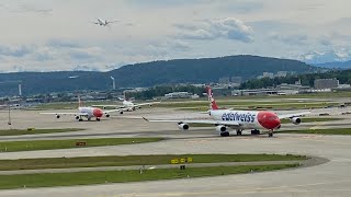 12 Minutes of Nonstop Takeoffs I Zürich Airport Planespotting [upl. by Gertruda]