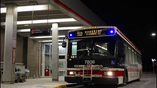 TTC Orion Vii OG 7808 on route 91 Woodbine Departing Woodbine Station for the Last Time [upl. by Innos]