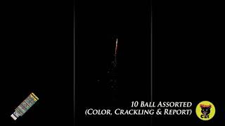 Black Cat 10 Ball Roman Candle assorted [upl. by Alger882]