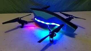 LED light Install on Parrot ARDrone 20 [upl. by Rialc580]