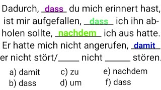 Deutsch Konjunktion Stellung 0Position Endposition Inversion dass damit bevor nachdem [upl. by Onra386]