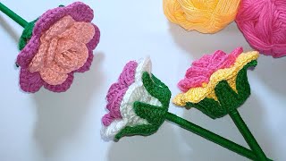 Como Hacer Rosas a Crochet en 3D [upl. by Aiello]