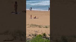 Beach RAGE Surfing Territory Battle 🏄‍♂️🎣 Surfer vs Fisherman at Narrabeen Beach in Sydney😱 rage [upl. by Frasier15]