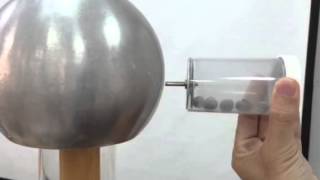 Van de graaff generator and polystyrene balls [upl. by Aihsital968]