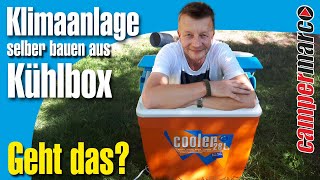 ❄MiniKlimaanlage❄ selber bauen aus alter Kühlbox Geht das Kühlung für heiße Tage☀️🌡 campermarco [upl. by Atteve]