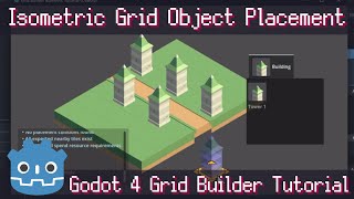 How to Setup Object Placement Gameplay for Isometric Game  Grid Builder Plugin for Godot 4 Tutorial [upl. by Huggins379]