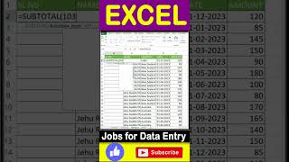 AUTOMATIC SERIAL NUMBER ADJUST IN MS EXCEL VIRAL exceltips exceltutorial excel shorts [upl. by Anirrok58]