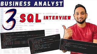 3 SQL Queries Asked in Interview for Business Analyst  Solved [upl. by Thalia866]