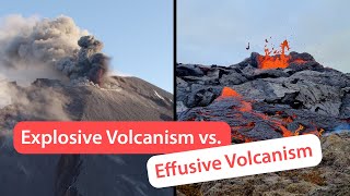 Volcano Eruption Styles  Explosive vs Effusive  Volcanology 8 [upl. by Tenneb]