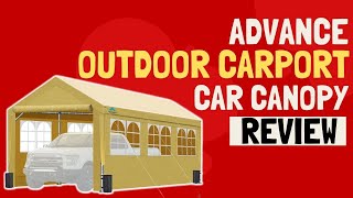 ADVANCE OUTDOOR Adjustable 10x20 ft Heavy Duty Carport Car Canopy Review [upl. by Longo160]