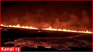 Iceland volcano erupts for sixth time since December [upl. by Garek]