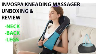 INVOSPA KNEADING SHIATSU MASSAGER UNBOXING AND REVIEW [upl. by Evadne]