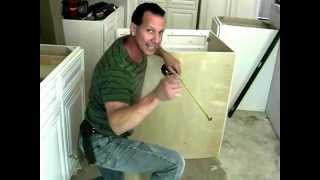 Installing your sink base cabinet Cutting Holes For Plumbing [upl. by Rebak424]