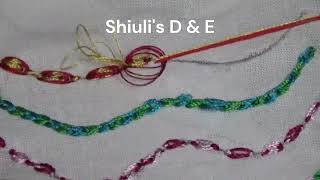 Double color stitch unique stitch easy border stitch  tutorials [upl. by Turino]