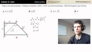 Zadanie 22  Matura próbna 23 listopad 2011 [upl. by Heyman]