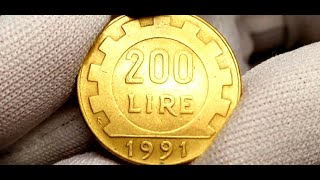 🇮🇹 1991 ITALIAN 200 LIRE COIN💰 [upl. by Shiverick7]