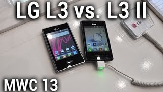 LG Optimus L3 vs L3 II comparaison au MWC 2013  par TestMobilefr [upl. by Jews]