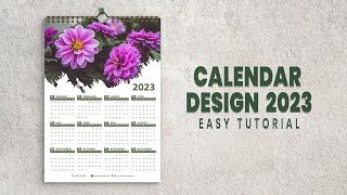 Calendar Design 2023  How to create Calendar in Illustrator Tutorial [upl. by Eilyab]