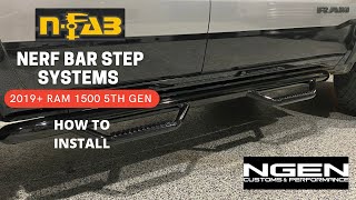 nFab Nerf Bar Step Systems Install on a 5th Gen Ram 1500  HOW TO [upl. by Neill581]