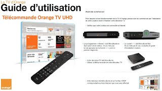 Mode demploi Télécommande Orange TV UHD [upl. by Lara]